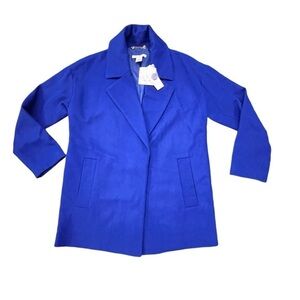 Liz Claiborne Exotic Blue‎ Coat Women's Wool Jacket Lined NWT Size Small $150